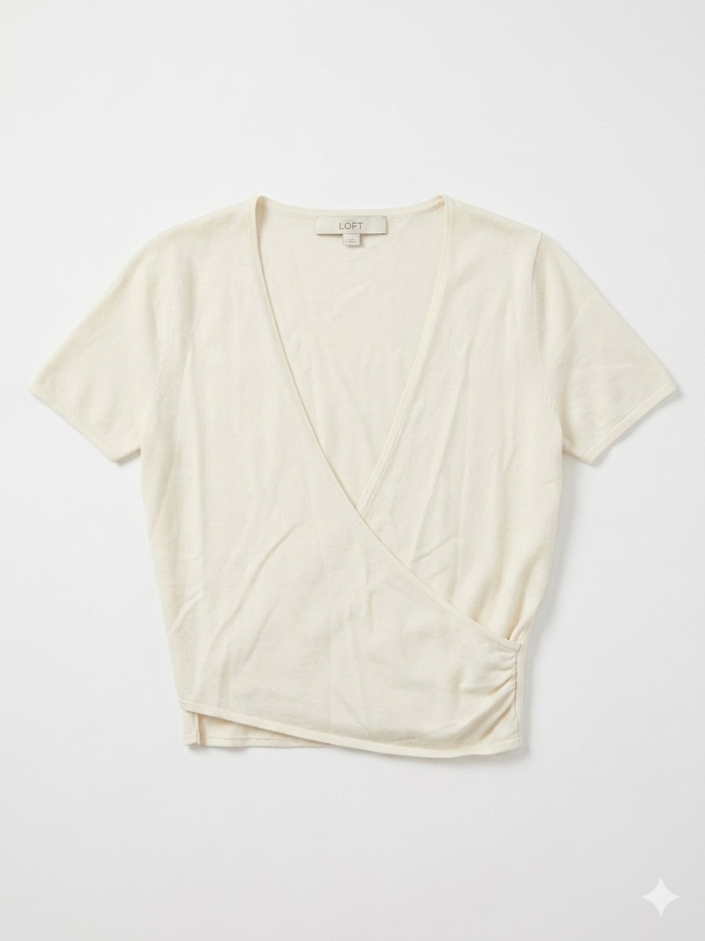 Loft Light Knit Top Blouse Crop Top